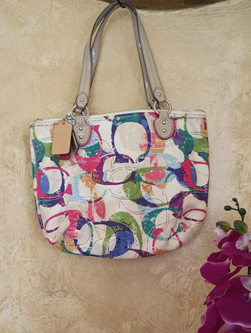 Coach Poppy Signature C Hallie Multicolor